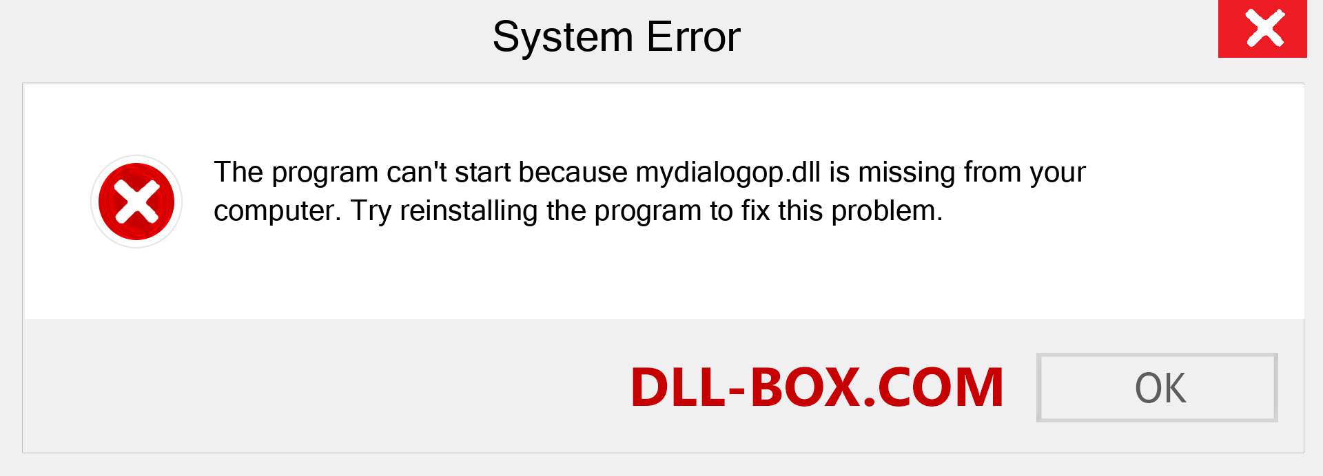  mydialogop.dll file is missing?. Download for Windows 7, 8, 10 - Fix  mydialogop dll Missing Error on Windows, photos, images